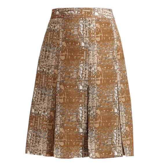 TORY BURCH Hull Skirt Brown Blackwatch 2|XS - Picture 1 of 9